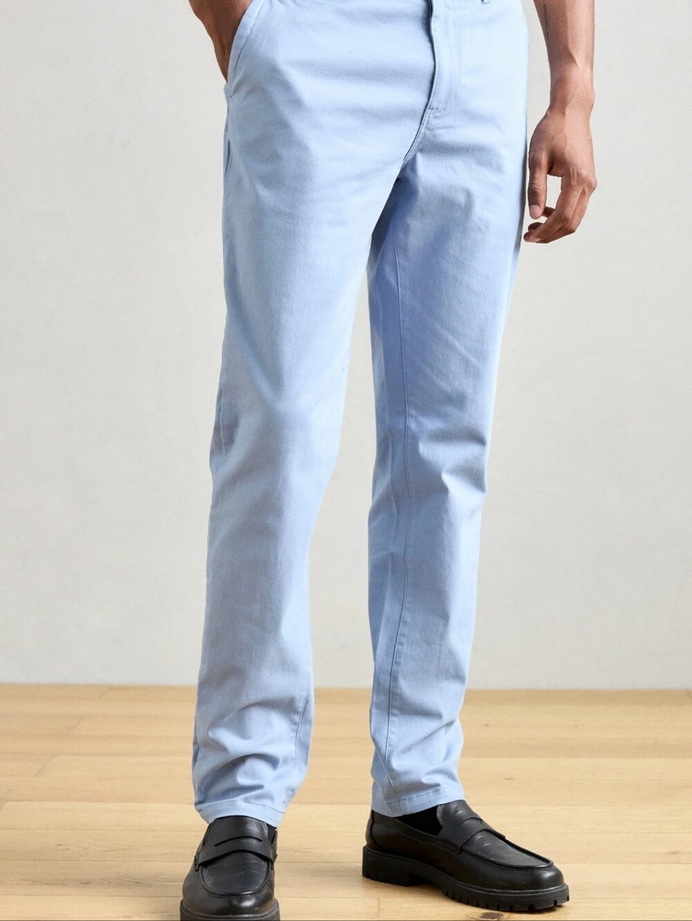 Scotch & Soda Stuart Chino Pants Mens 28/34 Light Blue Slim Fit Cotton